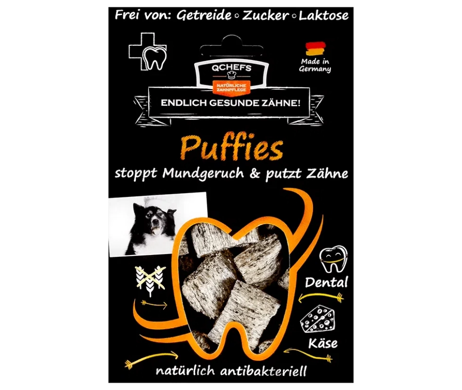 Q-Chefs Krekry na čištění zubů pro psy Puffies Q-Chefs Krekry na čištění zubů pro psy Puffies