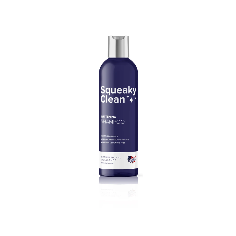 Bělící šampon pro světlé koně s vůní lesních plodů Squaky clean Bělící šampon pro světlé koně s vůní lesních plodů Squaky clean