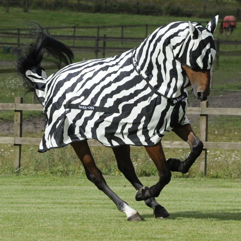 Bucas BuzzOff Zebra Full Neck síťovaná deka Bucas BuzzOff Zebra Full Neck síťovaná deka