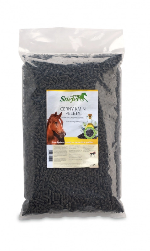 Stiefel Černý kmín pelety pro silný imunitní systém, sáček 3,5 kg Stiefel Černý kmín pelety pro silný imunitní systém, sáček 3,5 kg