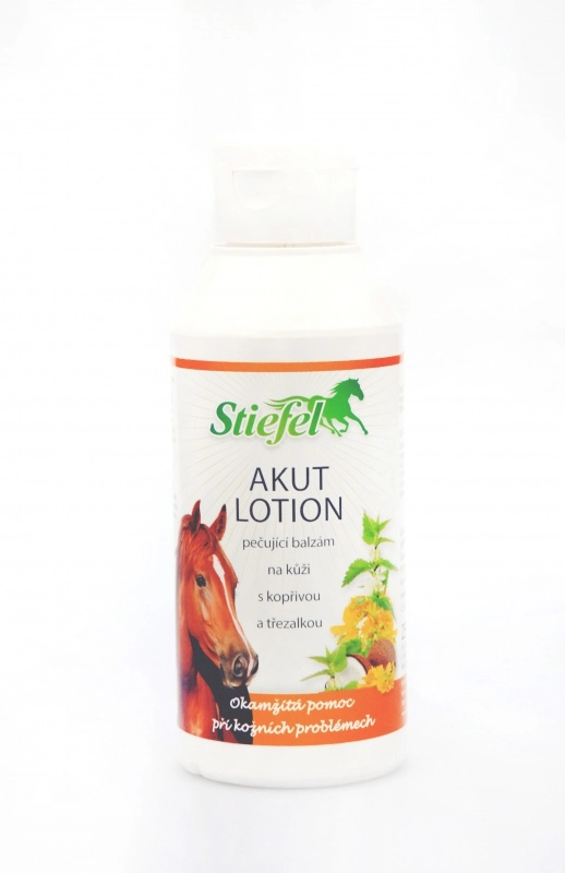 Stiefel Akutlotion, okamžitá pomoc při kožních problémech koní, lahvička 250 ml Stiefel Akutlotion, okamžitá pomoc při kožních problémech koní, lahvička 250 ml