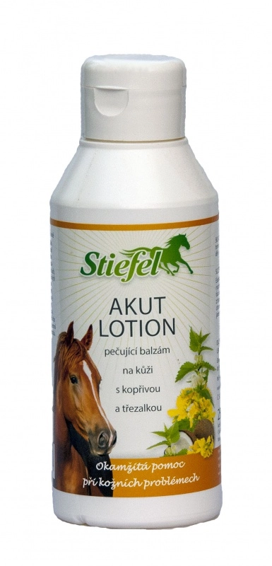 Stiefel Akutlotion, okamžitá pomoc při kožních problémech koní, lahvička 250 ml Stiefel Akutlotion, okamžitá pomoc při kožních problémech koní, lahvička 250 ml