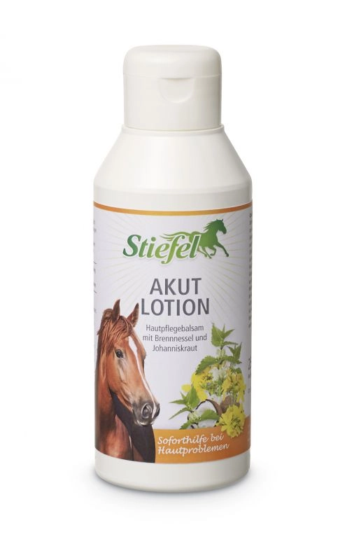 Stiefel Akutlotion, okamžitá pomoc při kožních problémech koní, lahvička 250 ml Stiefel Akutlotion, okamžitá pomoc při kožních problémech koní, lahvička 250 ml