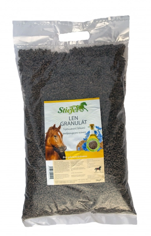 Stiefel Len pelety / granulát pro lepší srst a zažívání, sáček 5 kg Stiefel Len pelety / granulát pro lepší srst a zažívání, sáček 5 kg