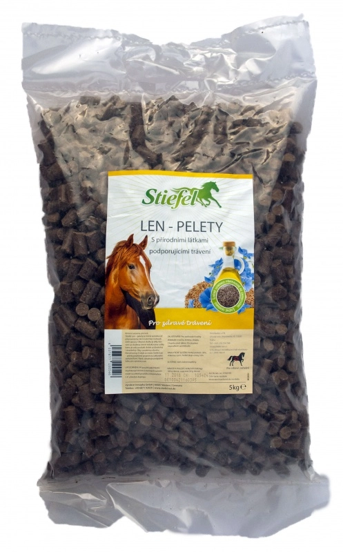 Stiefel Len pelety / granulát pro lepší srst a zažívání, sáček 5 kg Stiefel Len pelety / granulát pro lepší srst a zažívání, sáček 5 kg