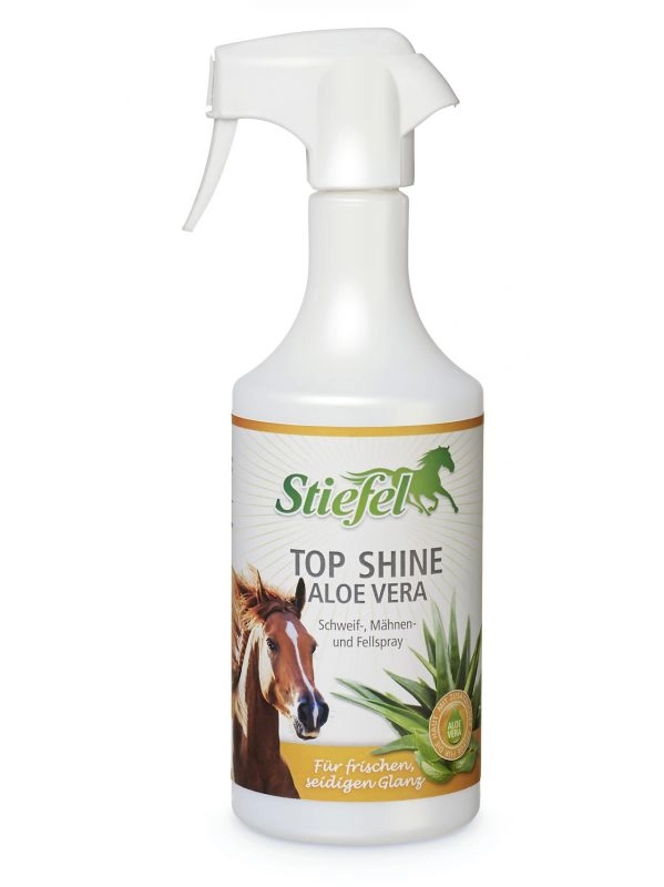 Stiefel Top shine Aloe vera pro svěží hedvábný lesk vašeho koně s Aloe, láhev 750 ml Stiefel Top shine Aloe vera pro svěží hedvábný lesk vašeho koně s Aloe, láhev 750 ml