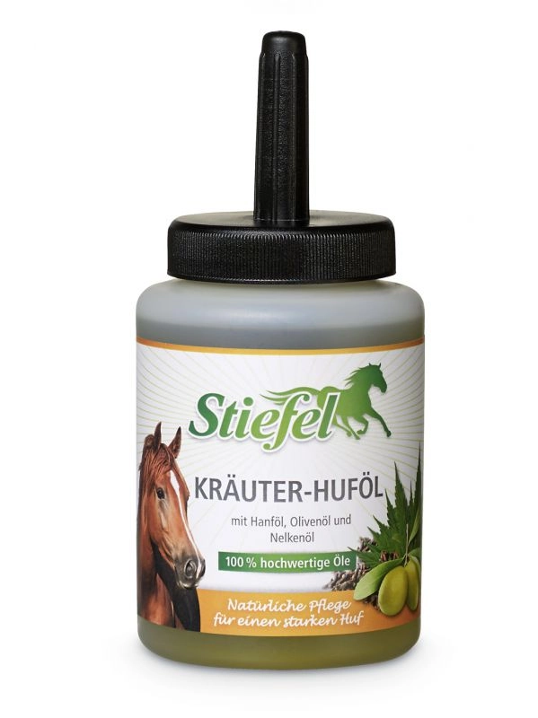 Stiefel Bylinný olej na kopyta na přírodní bázi, zdravá péče o kopyta, nádobka se štětcem 450 ml Stiefel Bylinný olej na kopyta na přírodní bázi, zdravá péče o kopyta, nádobka se štětcem 450 ml