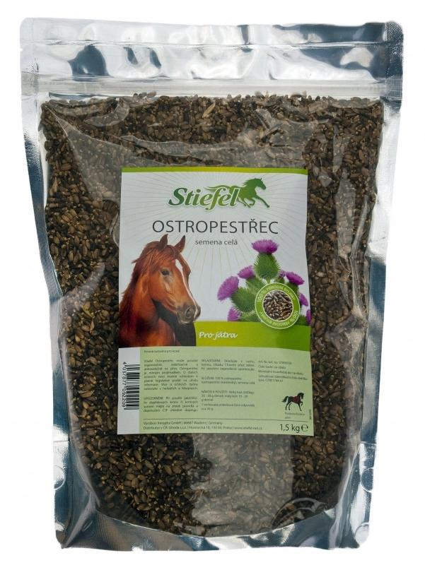 Stiefel Ostropestřec semena celá, dobrý pro detoxikaci a ozdravení jater, sáček 1,5 kg Stiefel Ostropestřec semena celá, dobrý pro detoxikaci a ozdravení jater, sáček 1,5 kg