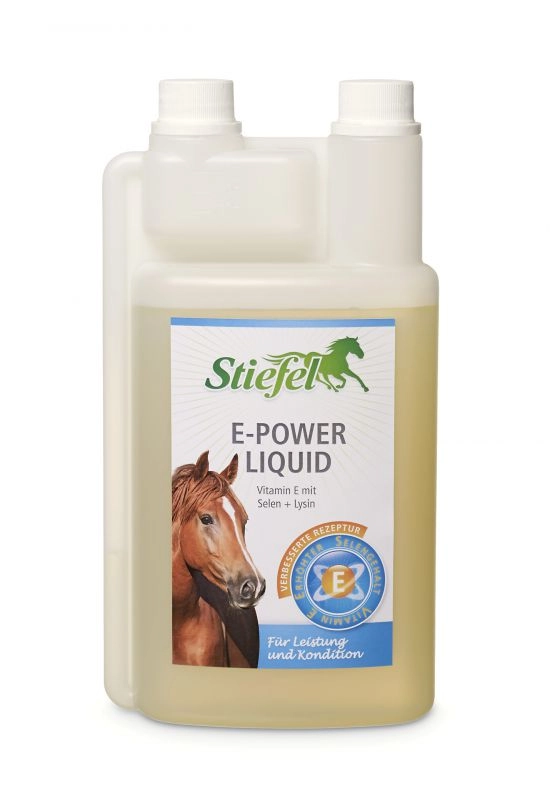 Stiefel E-Power liquid, pro výkon a kondici, pro chovné klisny a hřebce, láhev s dávkovačem 1l Stiefel E-Power liquid, pro výkon a kondici, pro chovné klisny a hřebce, láhev s dávkovačem 1l