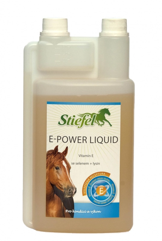 Stiefel E-Power liquid, pro výkon a kondici, pro chovné klisny a hřebce, láhev s dávkovačem 1l Stiefel E-Power liquid, pro výkon a kondici, pro chovné klisny a hřebce, láhev s dávkovačem 1l
