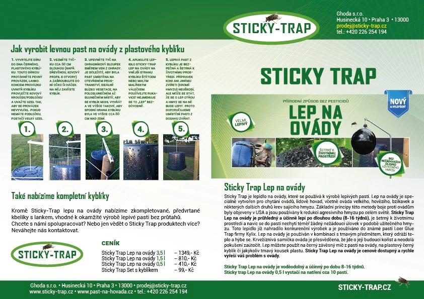 Sticky trap Past na ovády Sticky trap Past na ovády