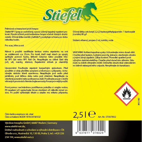 Etiketa Stiefel RP1 kanystr ekonomické balení Etiketa Stiefel RP1 kanystr ekonomické balení