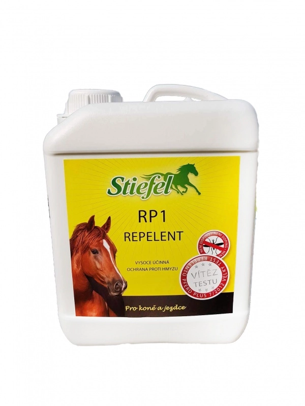 Repelent Stiefel RP1 na koně a jezdce, ekonomické balení kanystr 2,5l Repelent Stiefel RP1 na koně a jezdce, ekonomické balení kanystr 2,5l