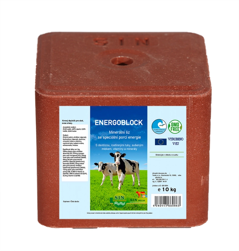 Minerální liz s dodatkem dostupné energie Energoblok Minerální liz s dodatkem dostupné energie Energoblok