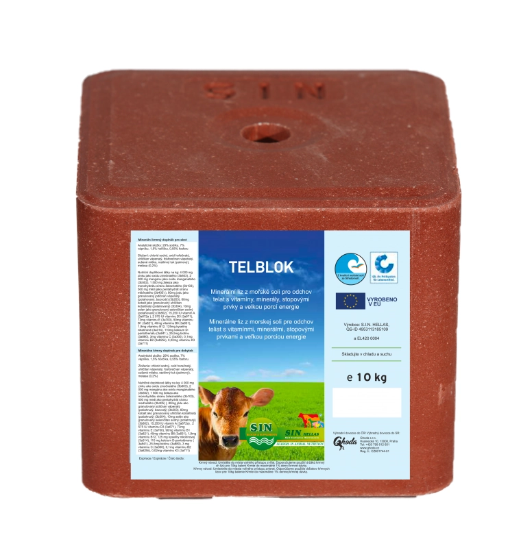 Prémiový minerální liz pro telata Telblock Prémiový minerální liz pro telata Telblock