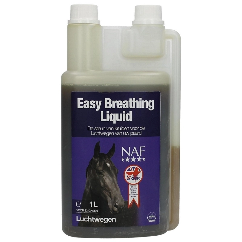 Easy Breathing Liquid využíva tradičné bylinné prvky na udržanie zdravia dýchacích ciest v ľahko použiteľnej vysoko chutnej zmesi, ktorú kone radi pri Easy Breathing Liquid využíva tradičné bylinné prvky na udržanie zdravia dýchacích ciest v ľahko použiteľnej vysoko chutnej zmesi, ktorú kone radi pri