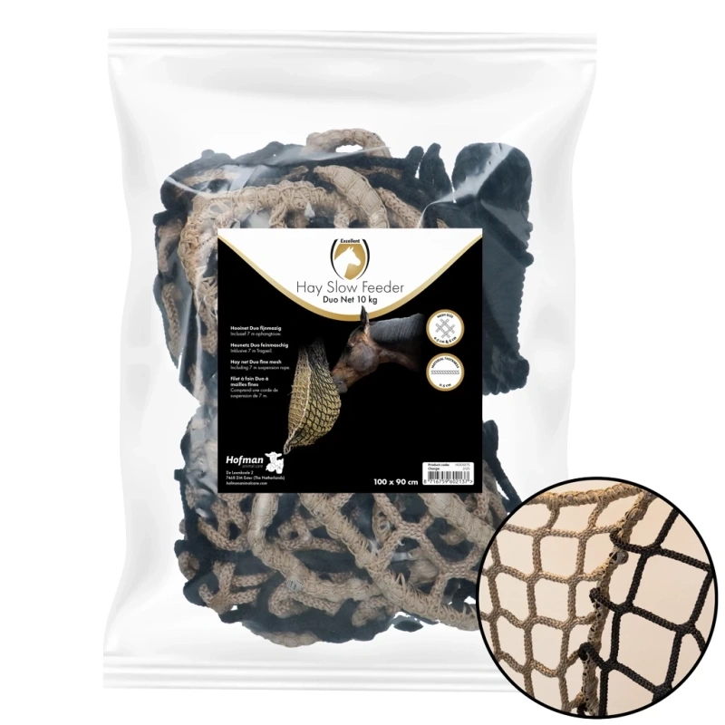 Extrémně pevná síť na seno kombinovaná 10kg velikost ok 60/40 Extrémně pevná síť na seno kombinovaná 10kg velikost ok 60/40