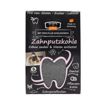 Q-Chefs Vločky na čištění zubů s aktivním uhlím pro kočky