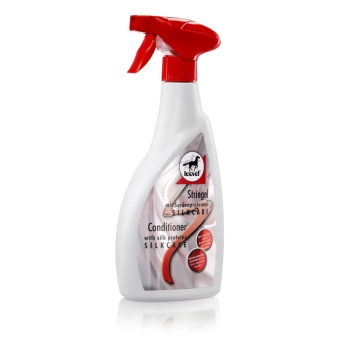 Jemný lesk s hedvábným efektem pro srst, hřívu a ocas Leovet Silkcare Striegel