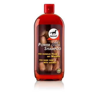 Šampon pro tmavé koně s vlašským ořechem Power shampoo walnuss, Láhev, 500 ml