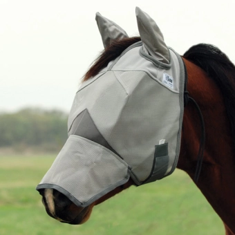 Maska Cashel Crusader Long s prodloužením na nos a s ušima, Velký pony/pony/roček