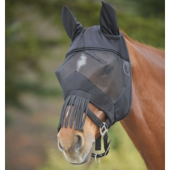 Maska Waldhausen AWA Premium s třásněmi černá, Pony