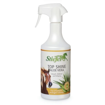 Stiefel Top shine Aloe vera pro svěží hedvábný lesk vašeho koně s Aloe, láhev 750 ml