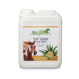 Stiefel Top shine Aloe vera pro svěží hedvábný lesk vašeho koně s Aloe, kanystr 2,5 l