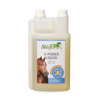Stiefel E-Power liquid, pro výkon a kondici, pro chovné klisny a hřebce, láhev s dávkovačem 1l