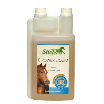 Stiefel E-Power liquid, pro výkon a kondici, pro chovné klisny a hřebce, láhev s dávkovačem 1l