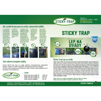 Sticky trap Past na ovády