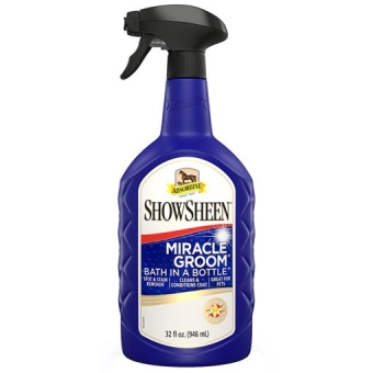 Koupel ve spreji pro koně 5 v jednom bez použití vody Absorbine Miracle groom, Lahev s rozprašovačem, 946 ml