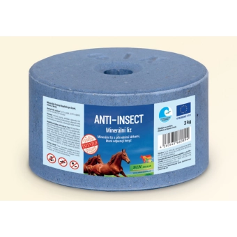 Anti Insect, minerální liz s přírodními látkami, které odpuzují hmyz, Balení 3 kg
