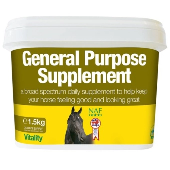 Kompletní vitamínovo-minerální krmný doplněk pro koně Vitamin and Mineral supplement, Kyblík 1,5 kg
