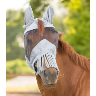 Stříbrná maska Premium s třásněmi, Pony