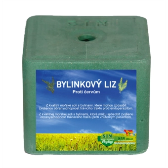 Minerální liz s bylinkami proti červům z mořské soli Krauterblock, Balení 10kg
