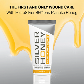 Podpora hojení otevřených ran a ochrana proti infekci Silver honey gel