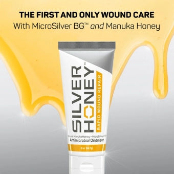 Podpora hojení otevřených ran a ochrana proti infekci Silver honey gel