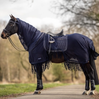 Jezdecká deka Moskito III - navy, 125 cm
