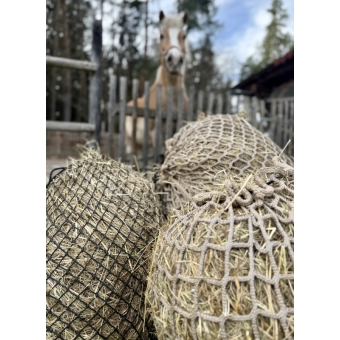 Extrémně pevná síť na seno Slowfeeder béžová