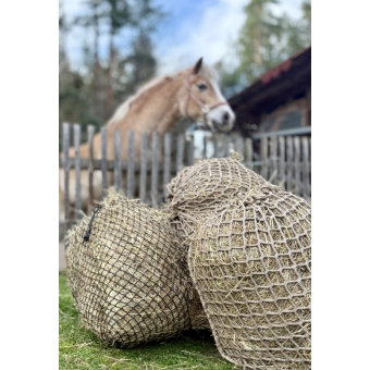 Extrémně pevná síť na seno Slowfeeder béžová